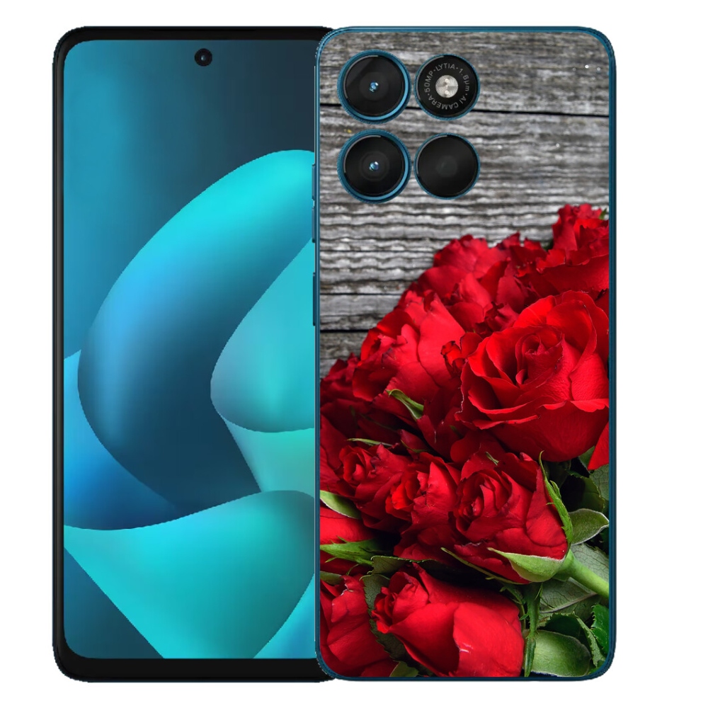 Gélový obal mmCase pre Motorola Moto G57 Power – červené ruže