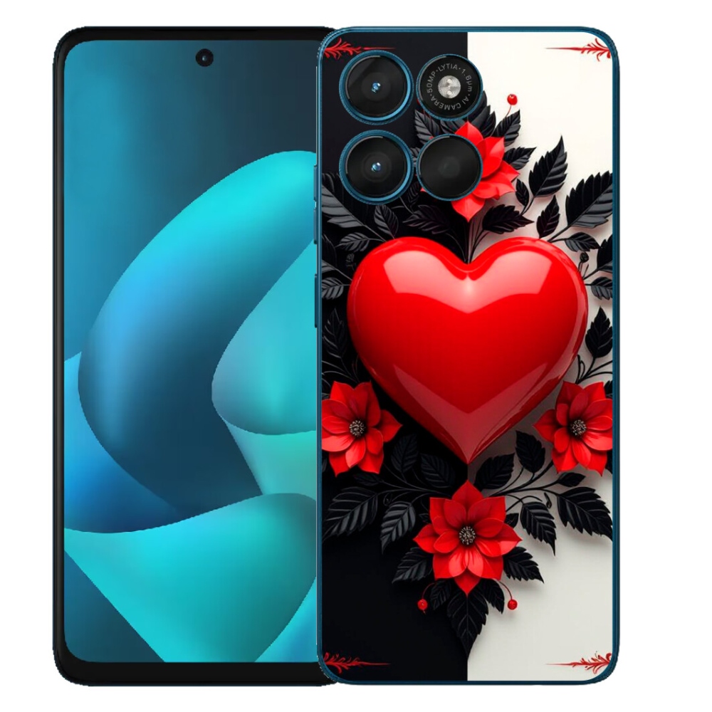 Gélový obal mmCase pre Motorola Moto G57 Power – červené srdce