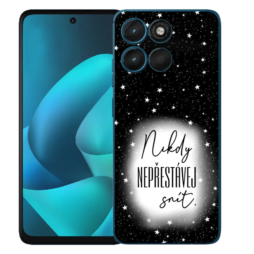 Gélový obal mmCase pre Motorola Moto G57 Power – citát 1 na čierno-bielom pozadí