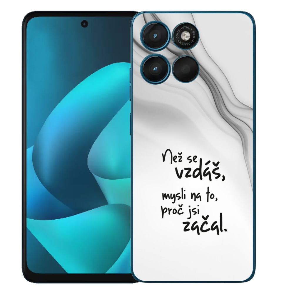 Gélový obal mmCase pre Motorola Moto G57 Power – citát 2 na bielom pozadí