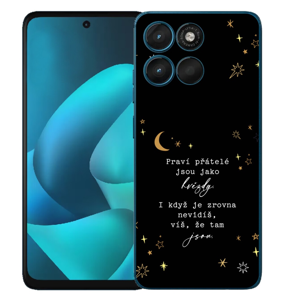 Gélový obal mmCase pre Motorola Moto G57 Power – citát 6 na čiernom pozadí