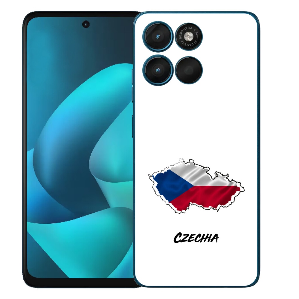 Gélový obal mmCase pre Motorola Moto G57 Power – Czechia, biele pozadie