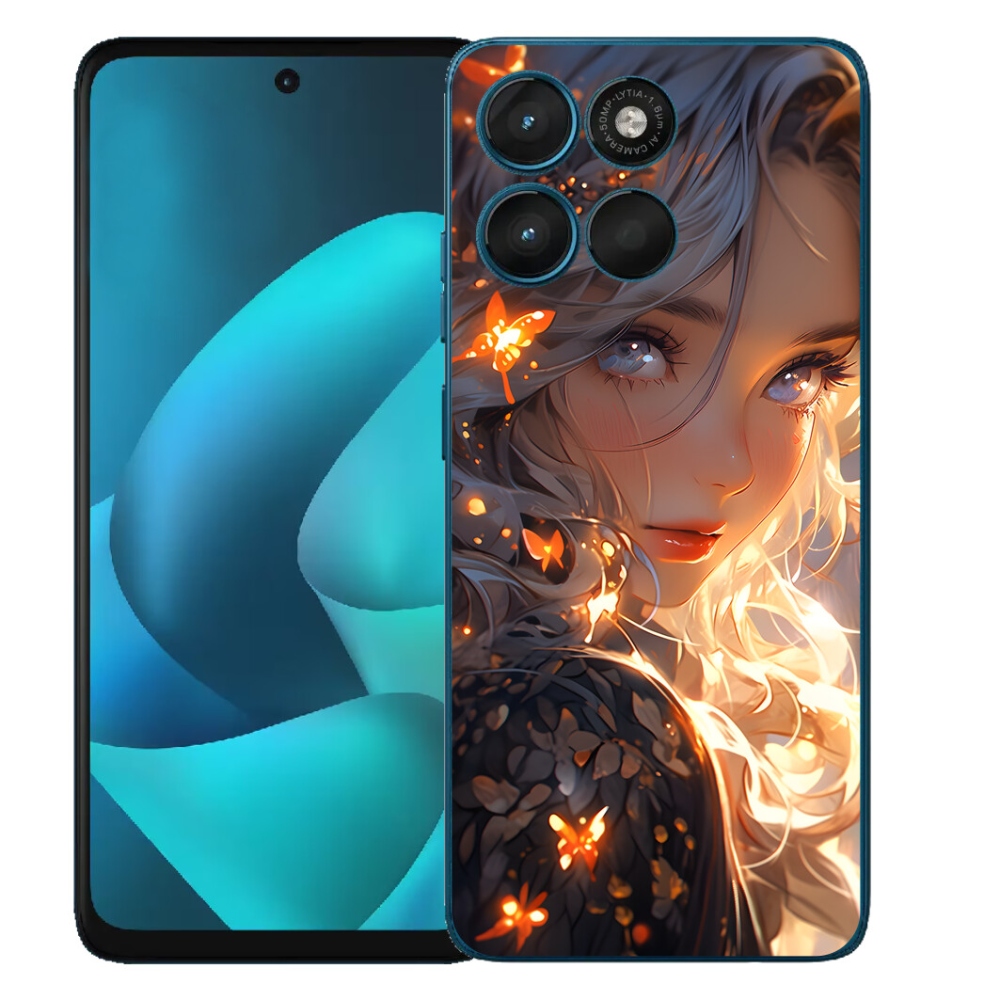 Gélový obal mmCase pre Motorola Moto G57 Power – dievča a motýle
