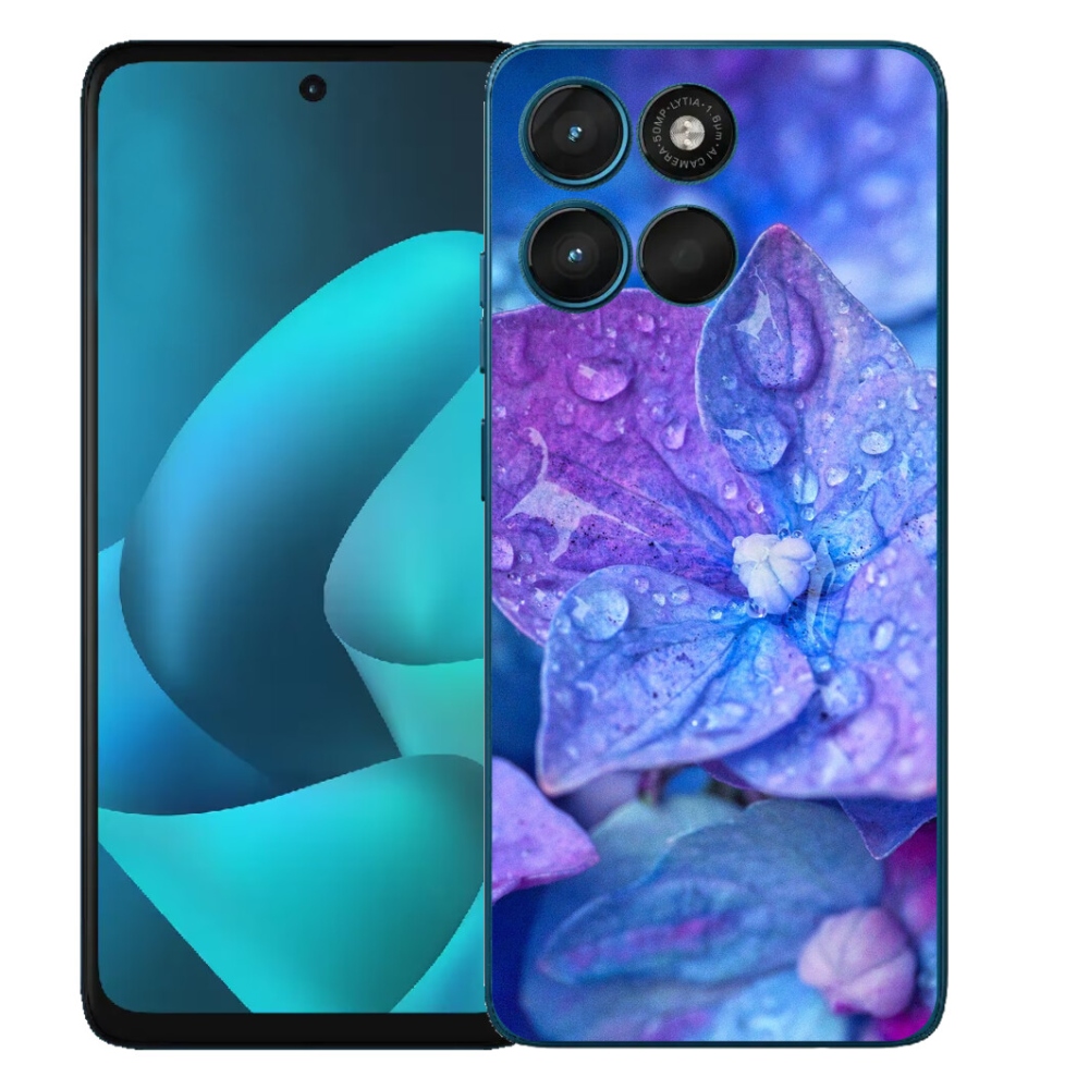 Gélový obal mmCase pre Motorola Moto G57 Power – fialový kvet