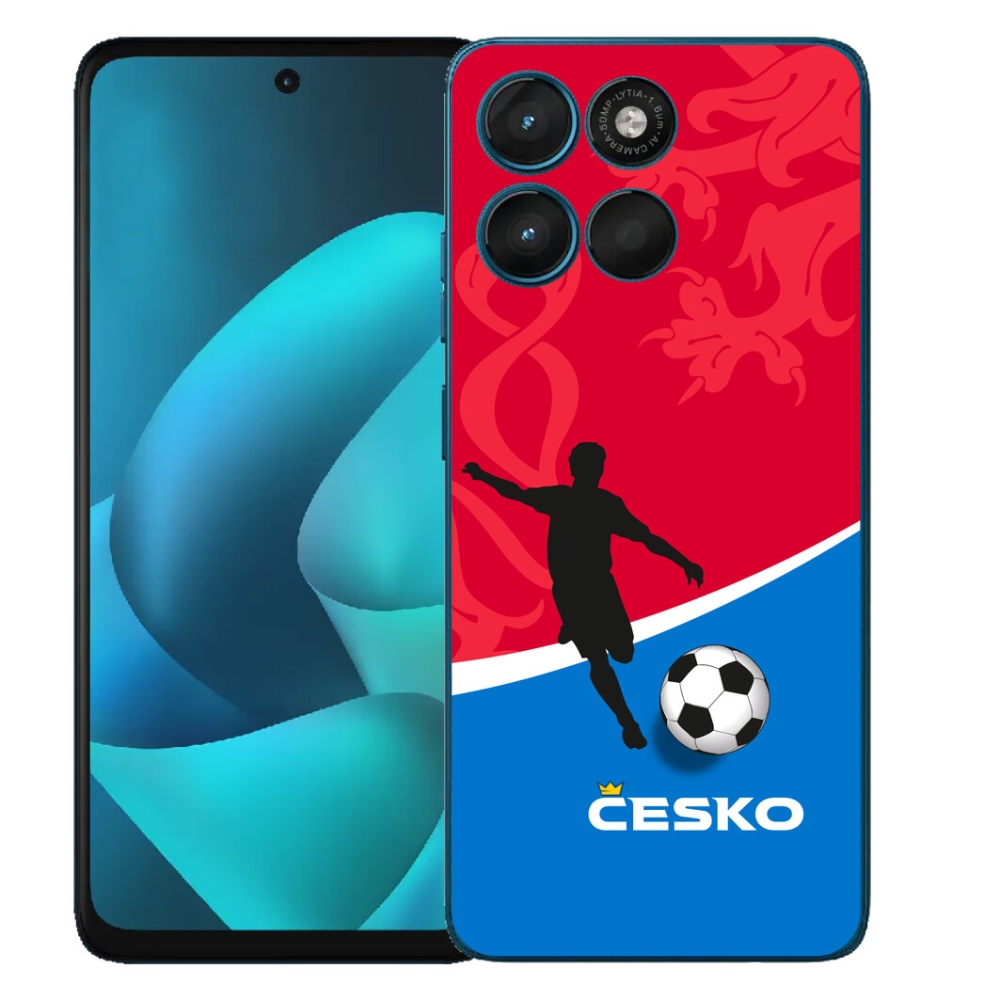 Gélový obal mmCase pre Motorola Moto G57 Power – futbal, Česko