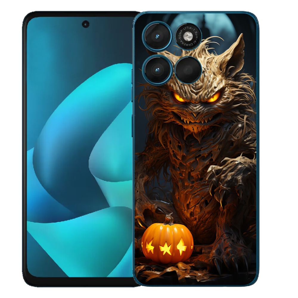 Gélový obal mmCase pre Motorola Moto G57 Power – halloweenská príšera