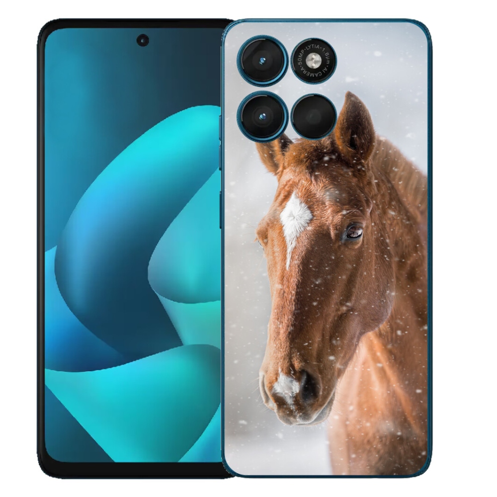 Gélový obal mmCase pre Motorola Moto G57 Power – hnedý kôň 2