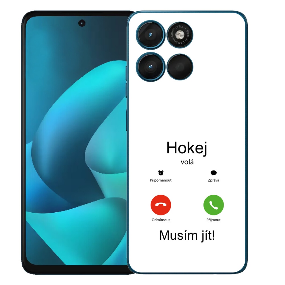 Gélové puzdro mmCase pre Motorola Moto G57 Power – motív hokeja na bielom pozadí