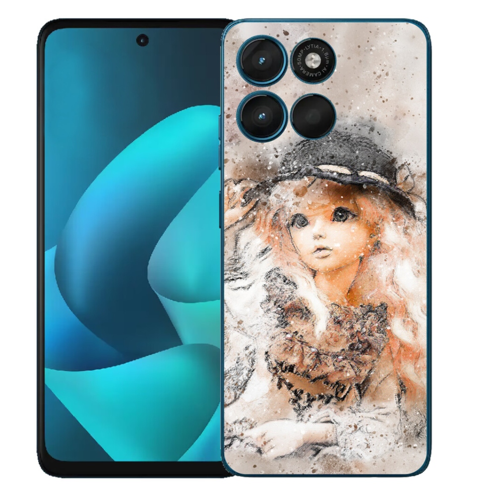 Gélový obal mmCase na Motorola Moto G57 Power – dievčatko s klobúkom