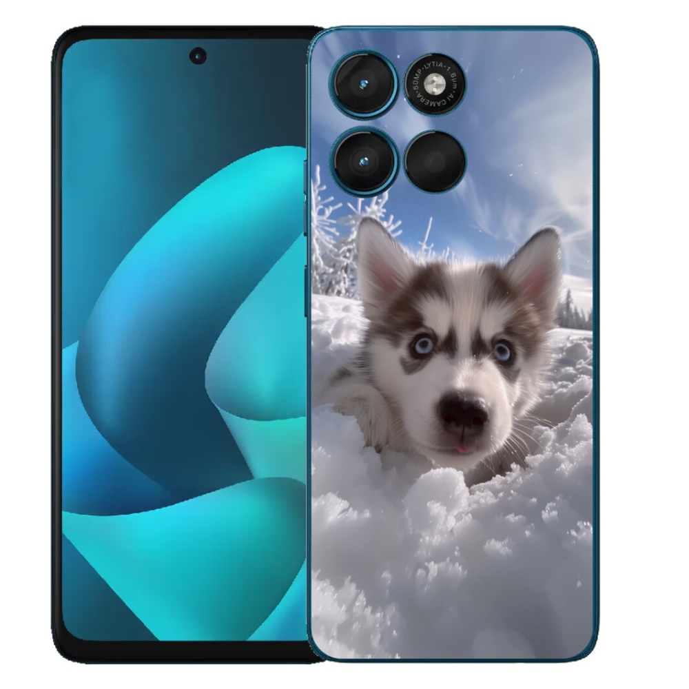 Gélový obal mmCase pre Motorola Moto G57 Power – husky v snehu