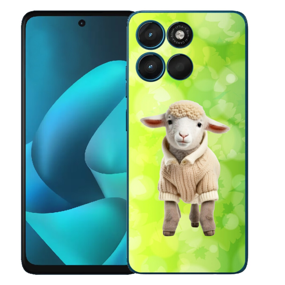 Gélový obal mmCase pre Motorola Moto G57 Power – jahniatko v svetri