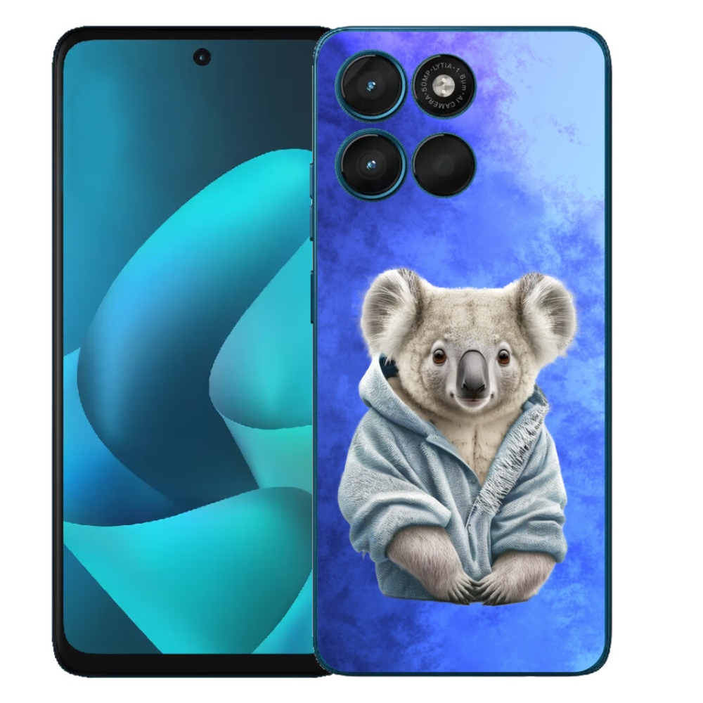 Gélový obal mmCase na Motorola Moto G57 Power – koala v svetri