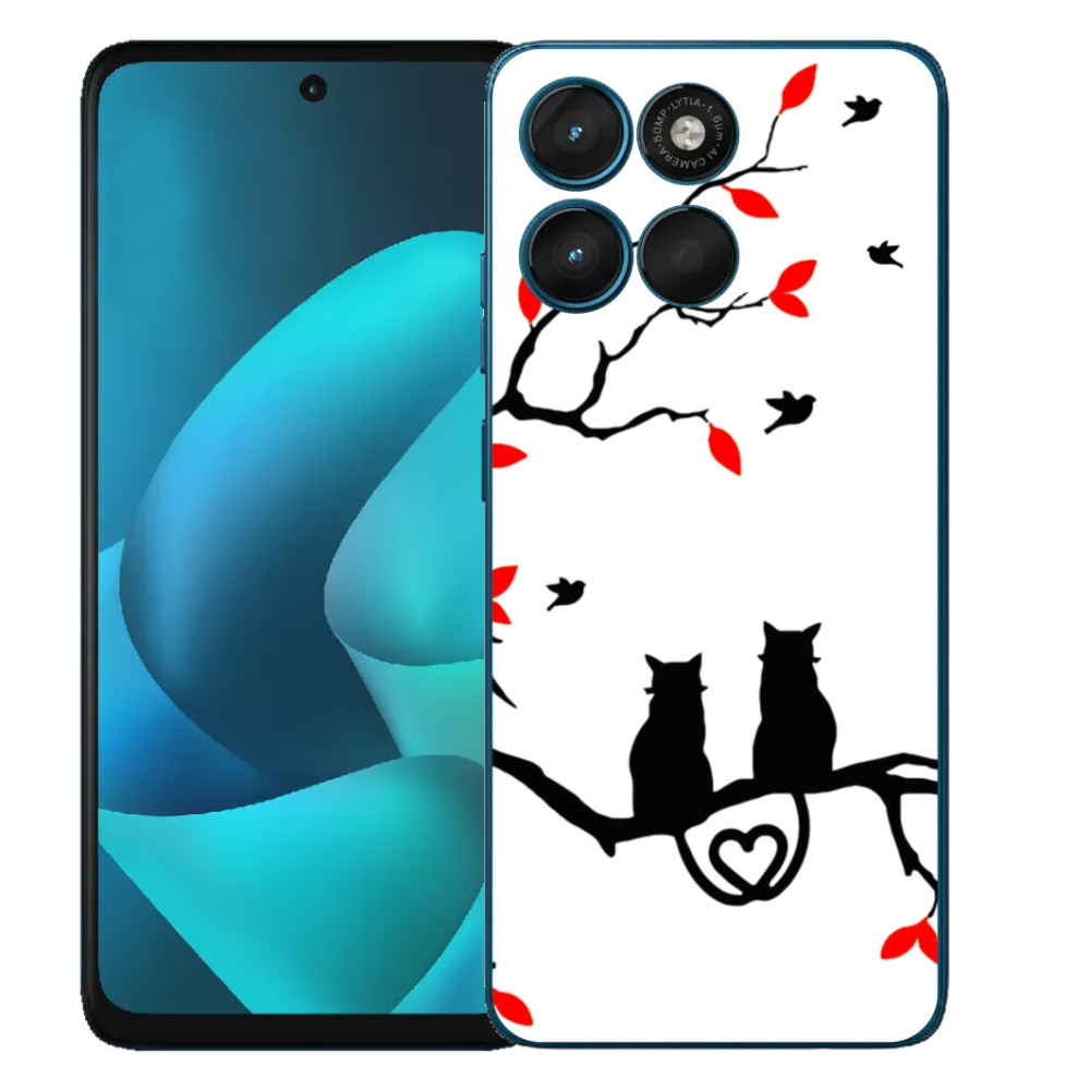 Gélový obal mmCase pre Motorola Moto G57 Power – mačacie srdiečko