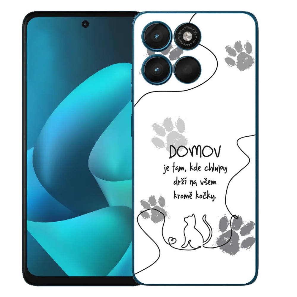Gélové puzdro mmCase pre Motorola Moto G57 Power – motív mačky na bielom pozadí