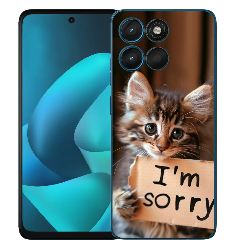 Gélový obal mmCase pre Motorola Moto G57 Power – mačací motív