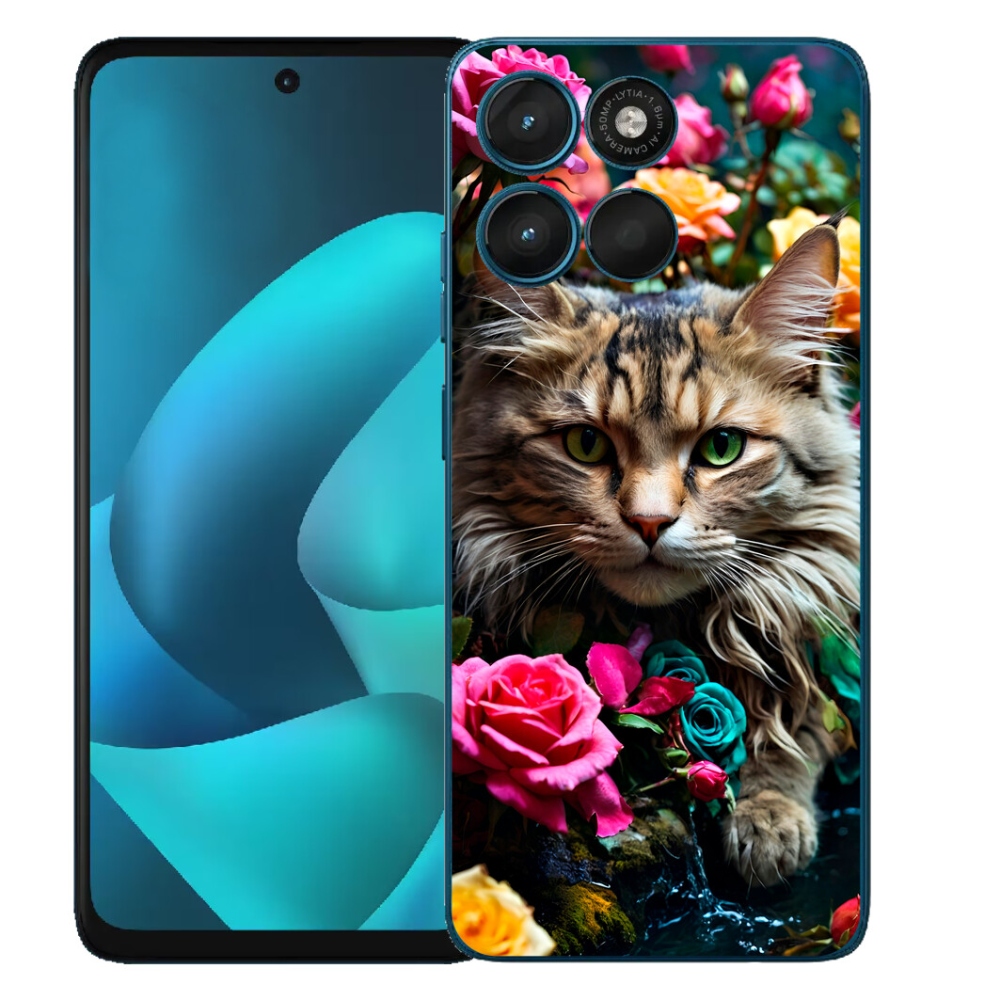 Gélový obal mmCase pre Motorola Moto G57 Power – mačací vzhľad 2