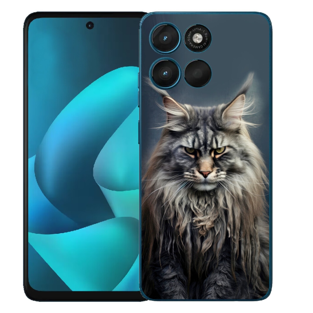 Gélový obal mmCase pre Motorola Moto G57 Power – mačací vzhľad 4