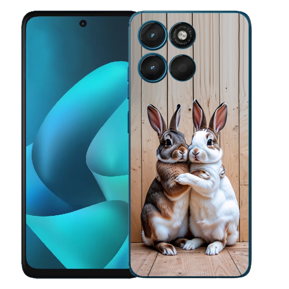 Gélový obal mmCase pre Motorola Moto G57 Power – králičia dvojica