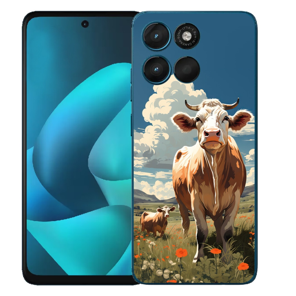 Gélový obal mmCase pre Motorola Moto G57 Power – kravy na lúke