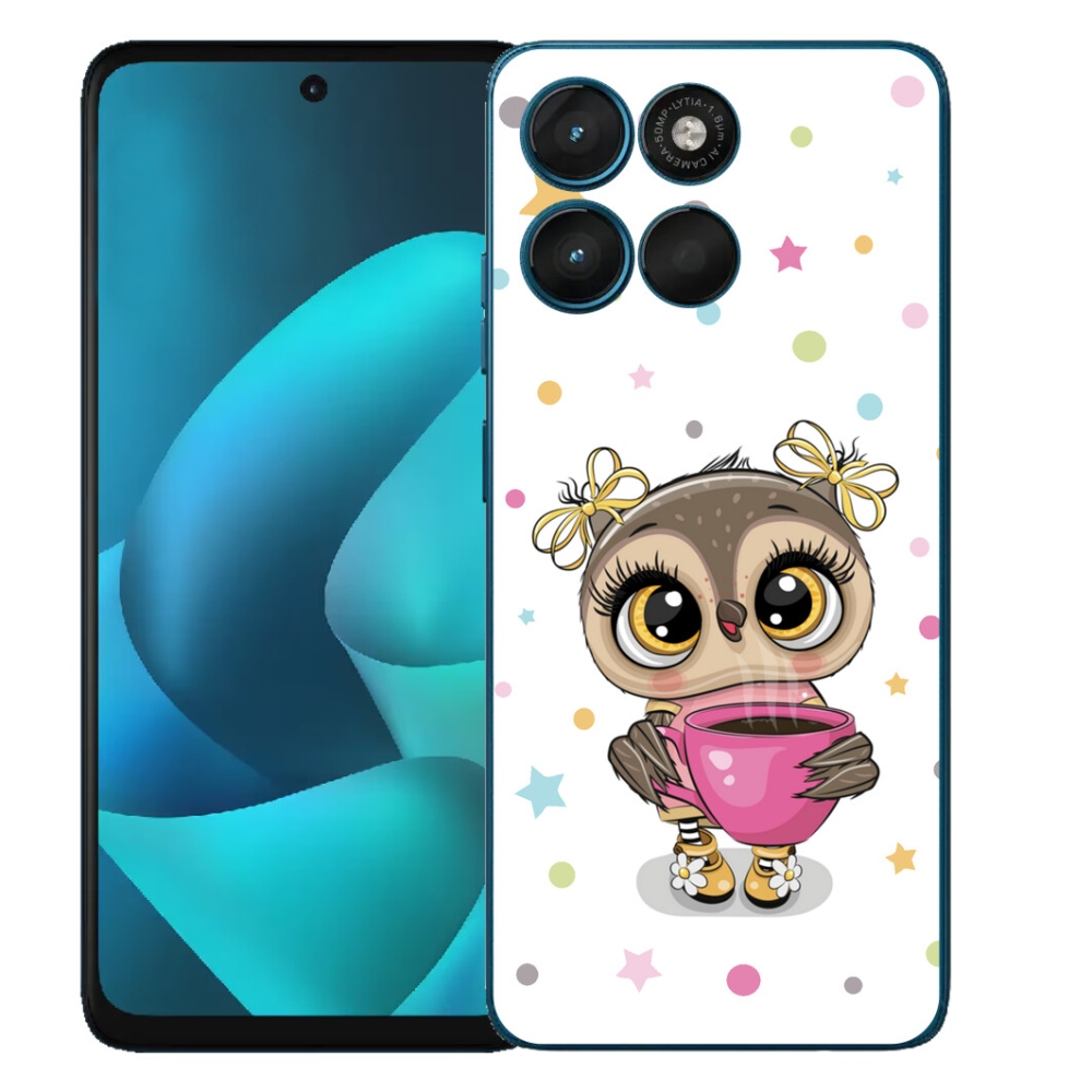 Gélový obal mmCase pre Motorola Moto G57 Power – kreslená sovica