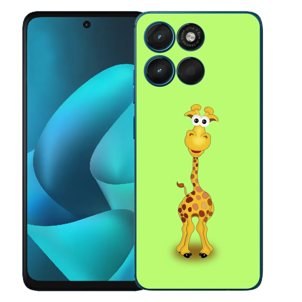 Gélový obal mmCase pre Motorola Moto G57 Power – kreslená žirafa
