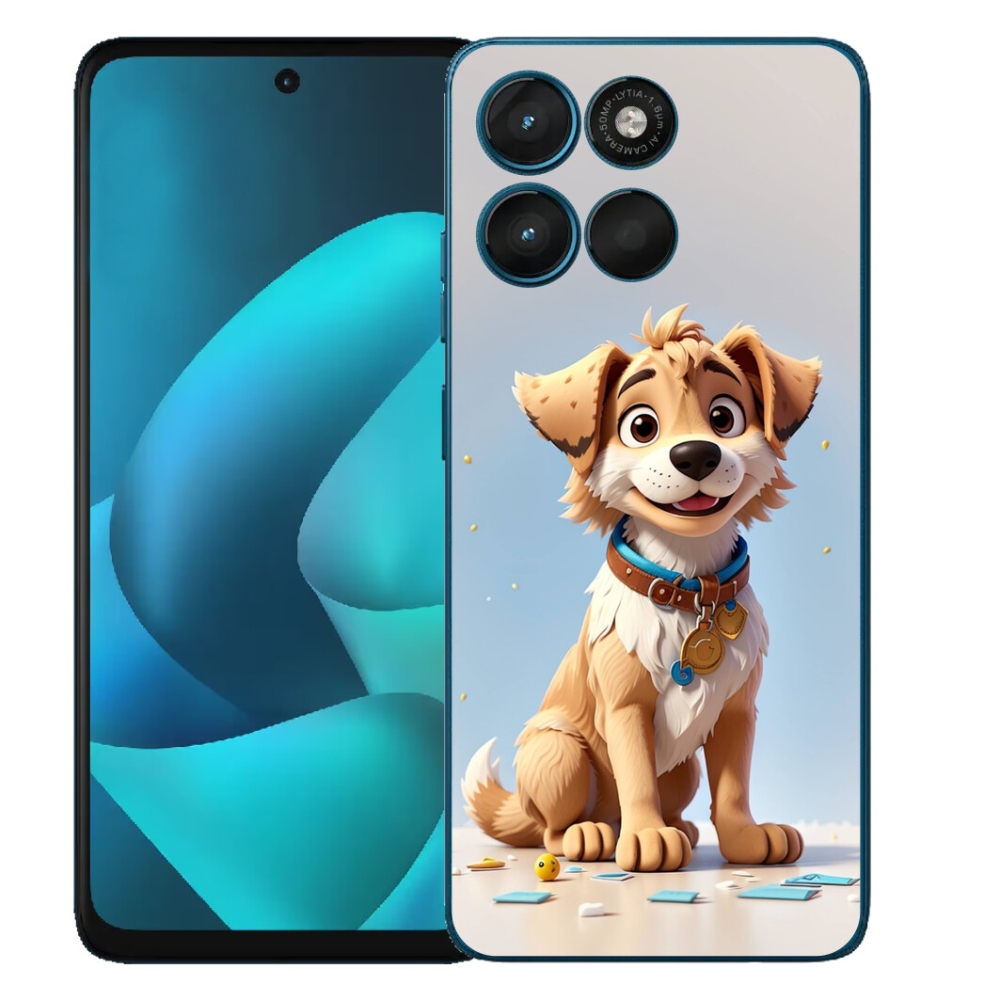 Gélový obal mmCase pre Motorola Moto G57 Power – kreslené šteniatko