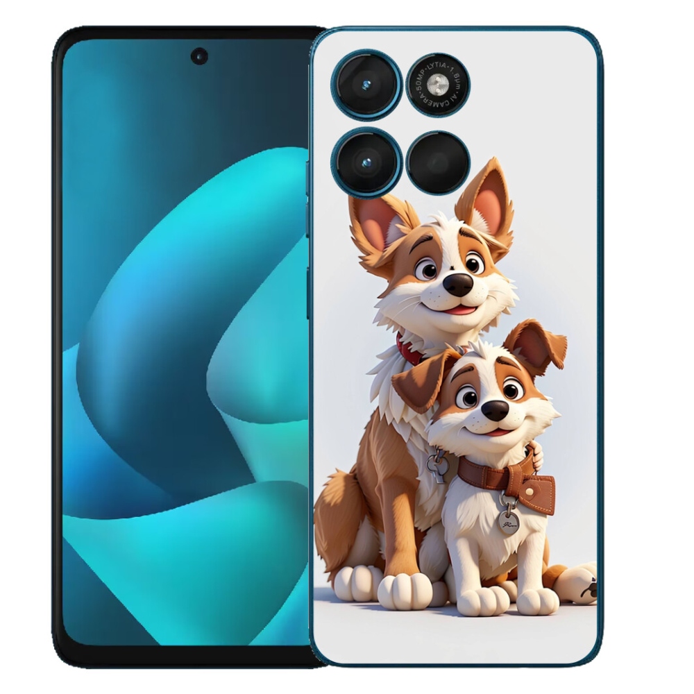 Gélový obal mmCase pre Motorola Moto G57 Power – kresliace psíky