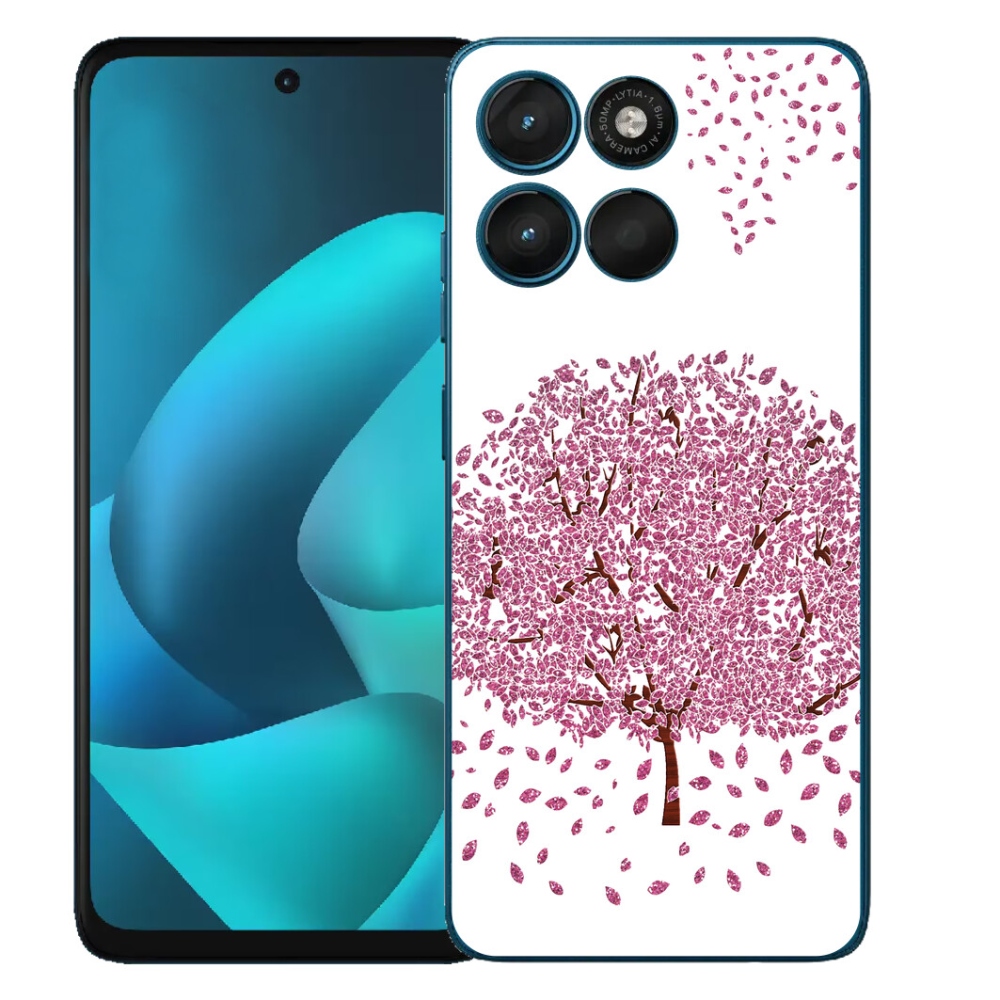 Gélový obal mmCase pre Motorola Moto G57 Power – kreslený strom s lístkami