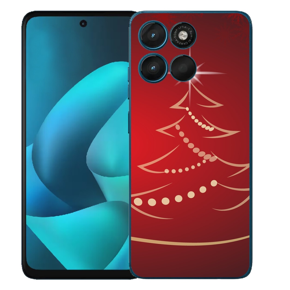 Gélové puzdro mmCase pre Motorola Moto G57 Power – kreslený vianočný stromček