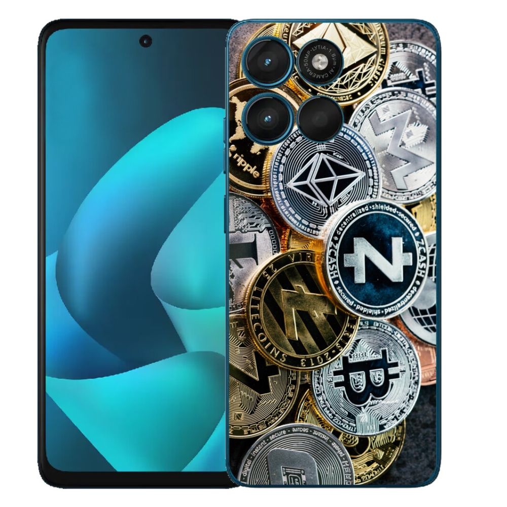 Gélový obal mmCase pre Motorola Moto G57 Power – kryptomeny