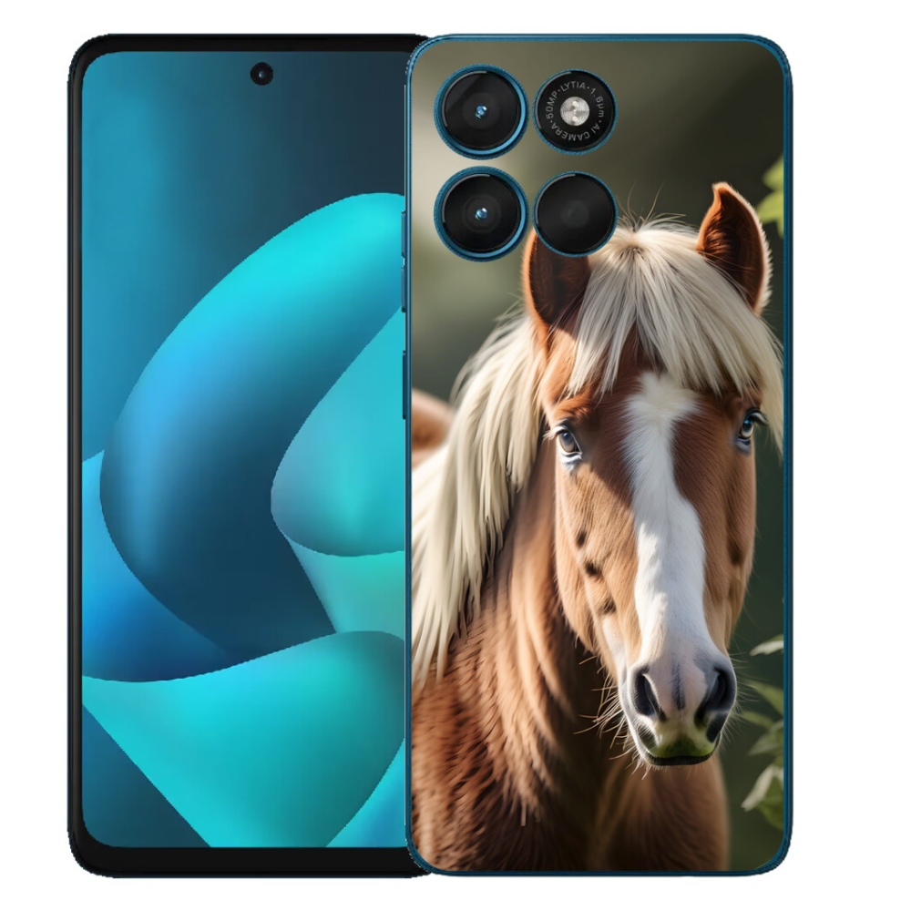 Gélový obal mmCase pre Motorola Moto G57 Power – kôň so svetlou hrivou