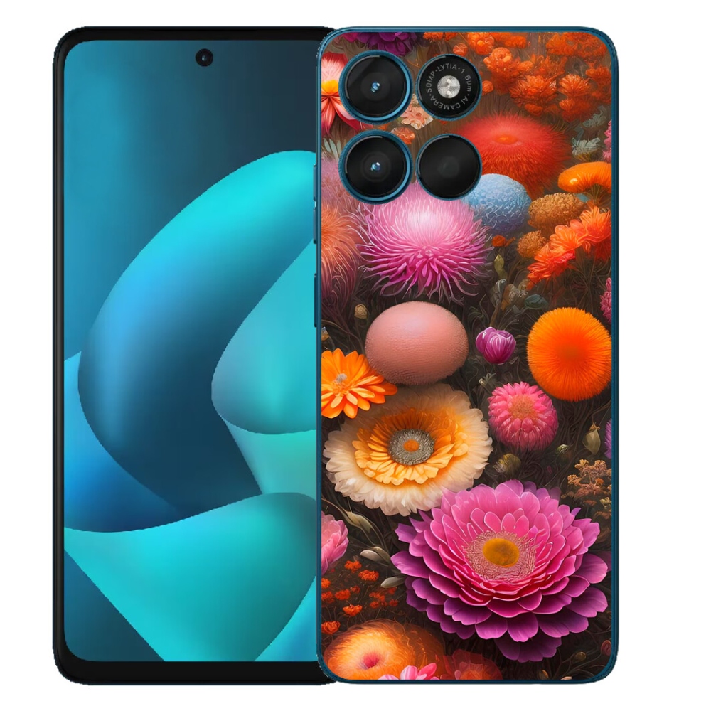 Gélový obal mmCase pre Motorola Moto G57 Power – kvetinová kompozícia