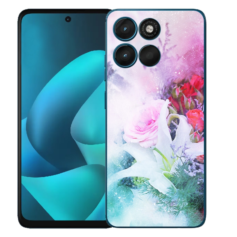 Gélový obal mmCase pre Motorola Moto G57 Power – kvety 4