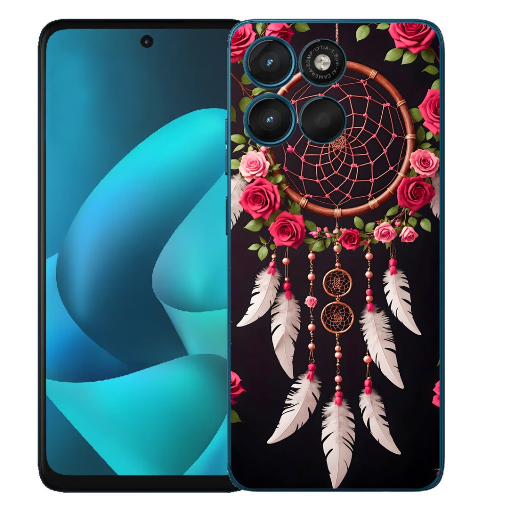 Gélový obal mmCase pre Motorola Moto G57 Power – lapač snov s ružami