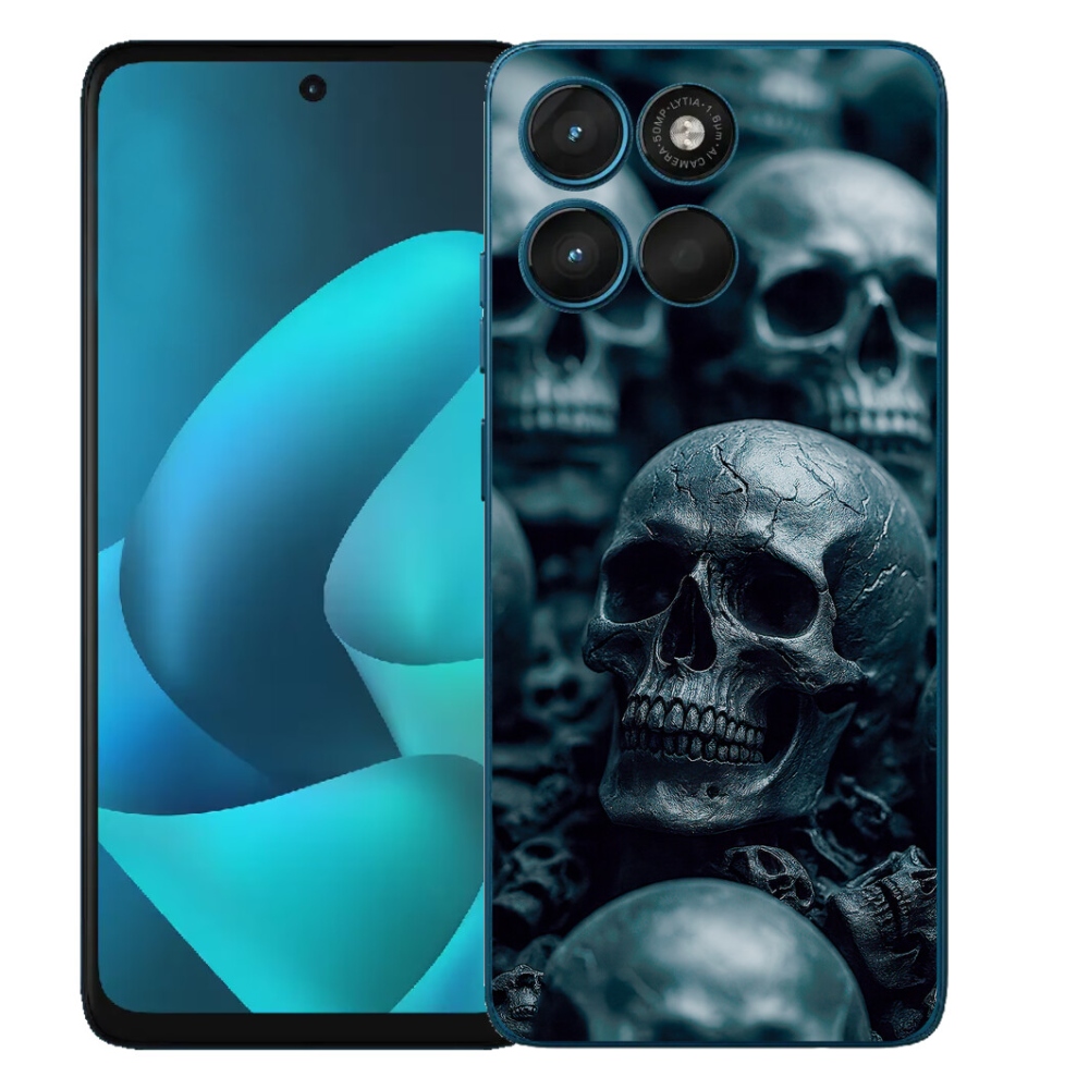 Gélový obal mmCase pre Motorola Moto G57 Power – lebka 2