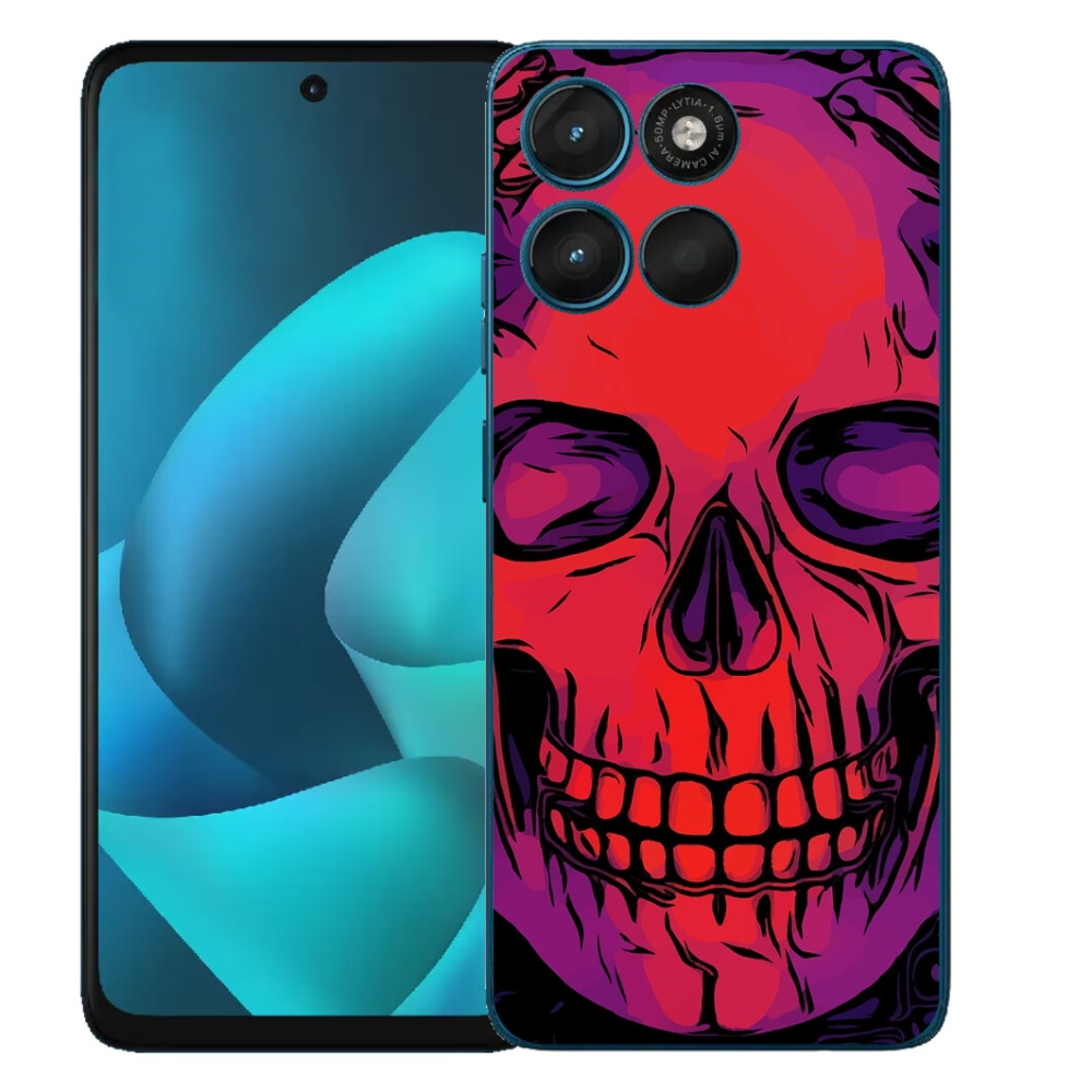 Gélový obal mmCase pre Motorola Moto G57 Power – lebka