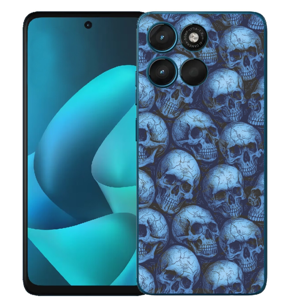 Gélový obal mmCase pre Motorola Moto G57 Power – lebky