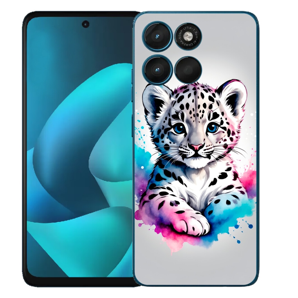 Gélový obal mmCase pre Motorola Moto G57 Power – leopardie mláďa