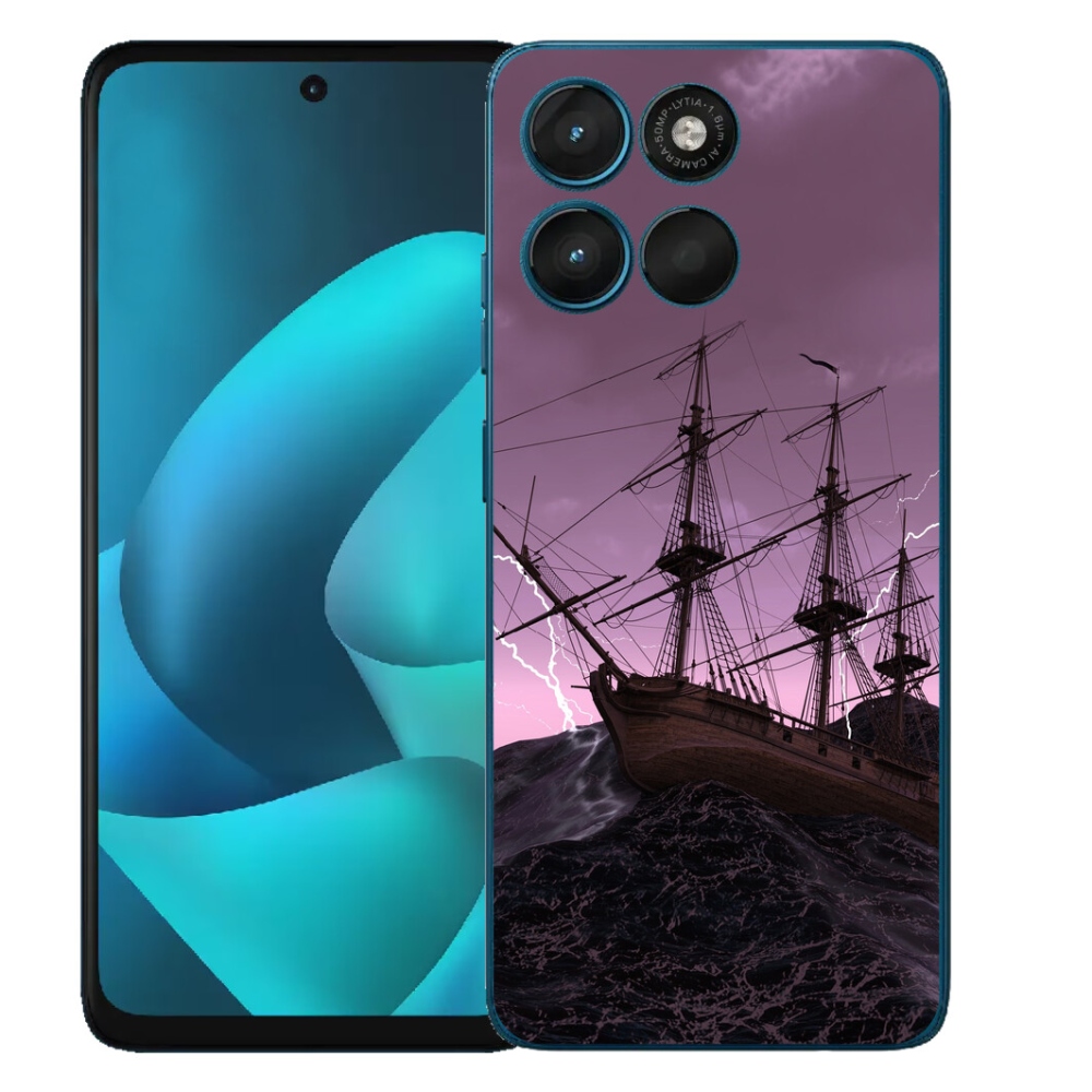 Gélový obal mmCase pre Motorola Moto G57 Power – loď v búrke