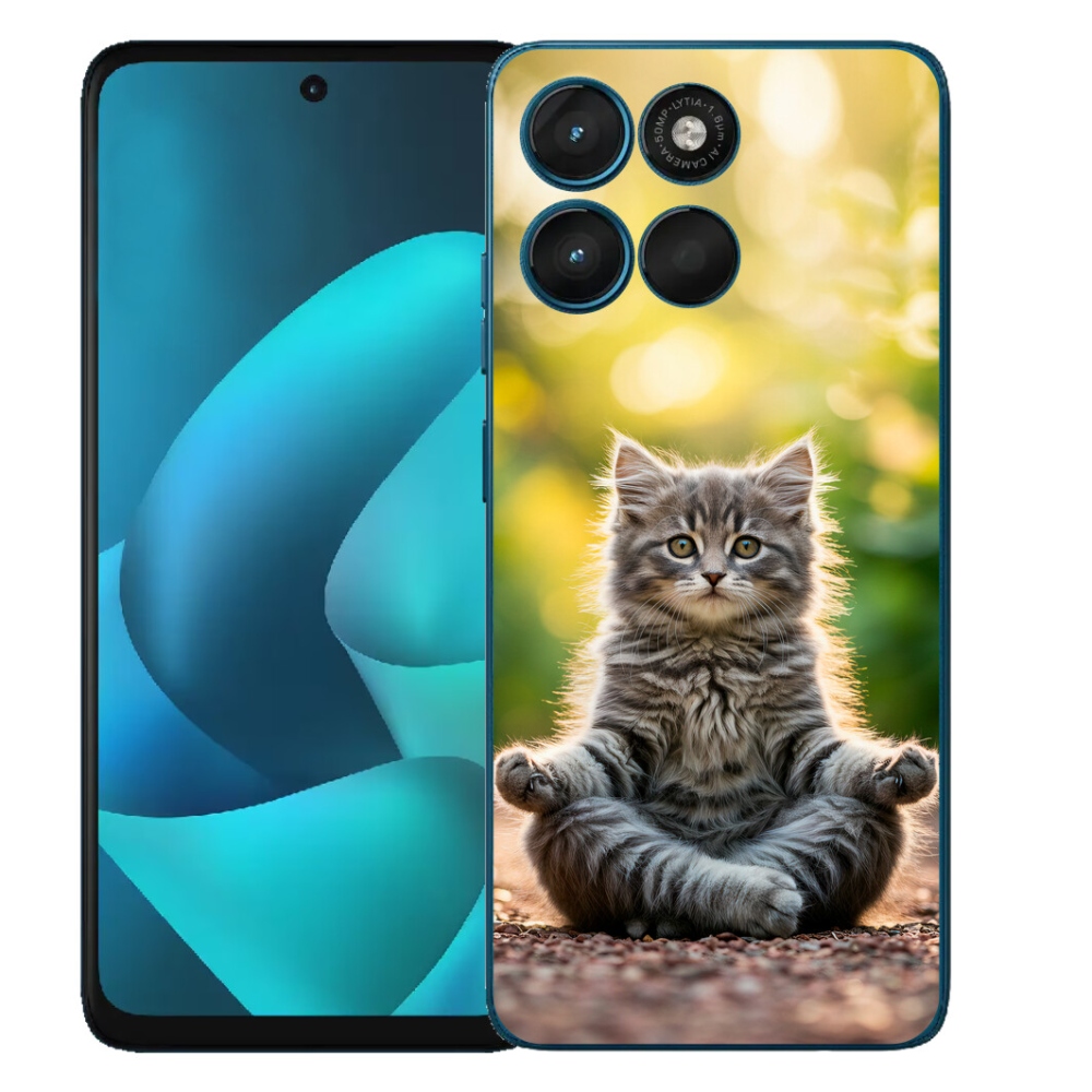 Gélový obal mmCase pre Motorola Moto G57 Power – meditujúce mačiatko