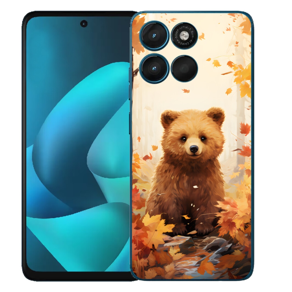 Gélový obal mmCase na Motorola Moto G57 Power – medveď v lese