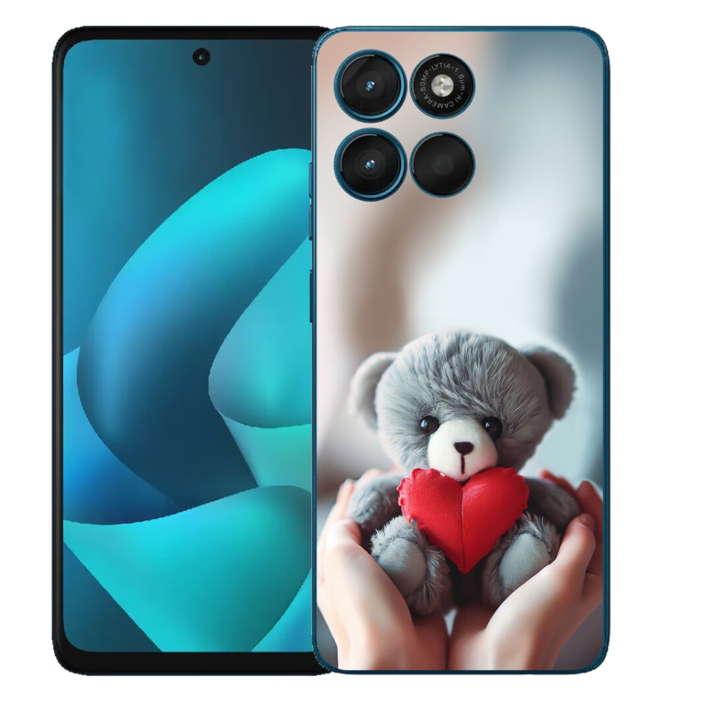 Gélový obal mmCase na Motorola Moto G57 Power – medvedík pre zamilovaných