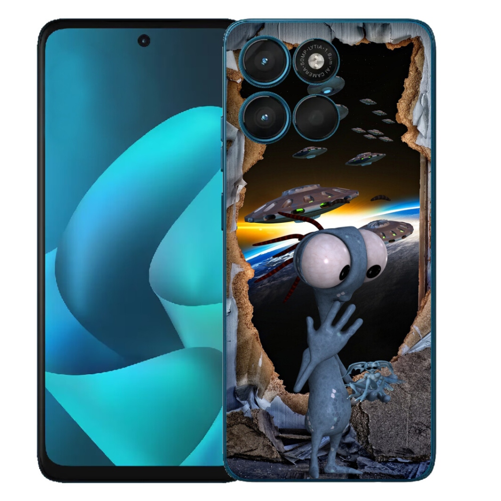 Gélový obal mmCase pre Motorola Moto G57 Power – mimozemšťan