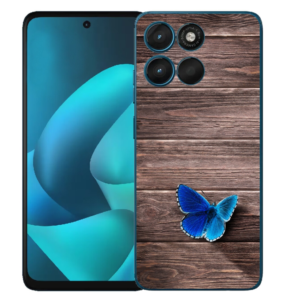 Gélový obal mmCase pre Motorola Moto G57 Power – modrý motýľ 1