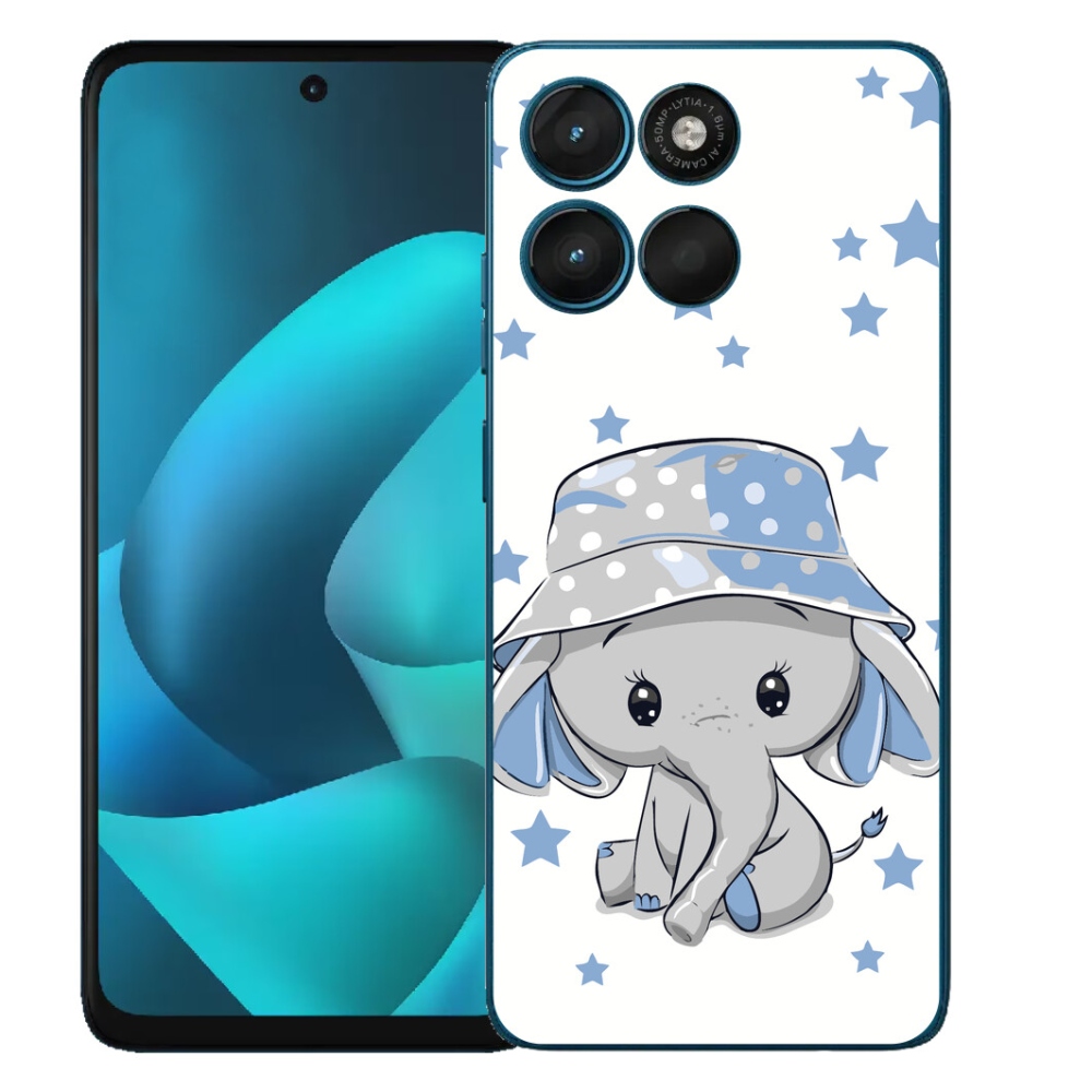 Gélový obal mmCase pre Motorola Moto G57 Power – modrý slon
