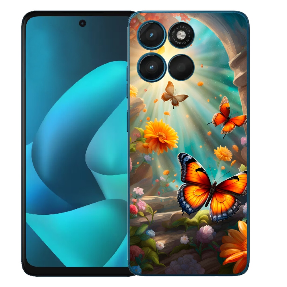 Gélový obal mmCase pre Motorola Moto G57 Power – motýlia záhrada 2