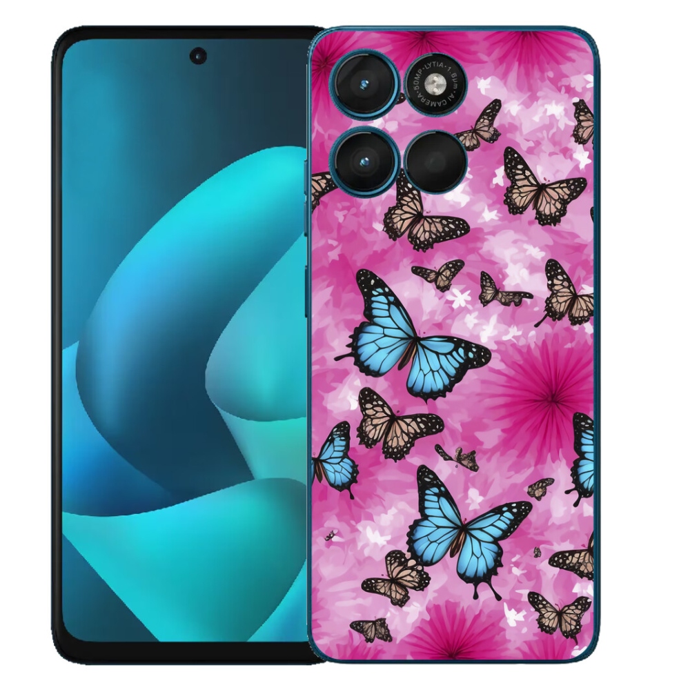 Gélový obal mmCase pre Motorola Moto G57 Power – motýlia záhrada