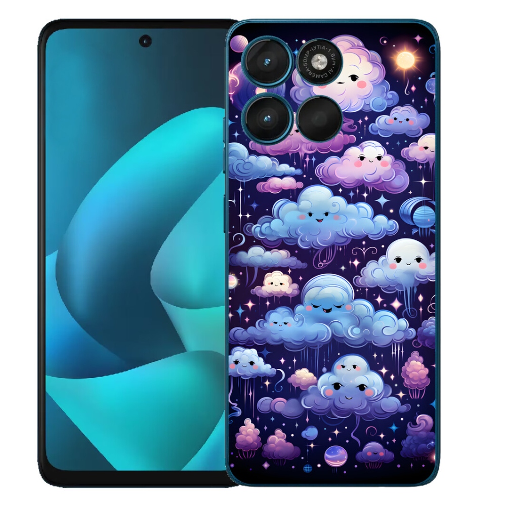 Gélový obal mmCase pre Motorola Moto G57 Power – obláčiky