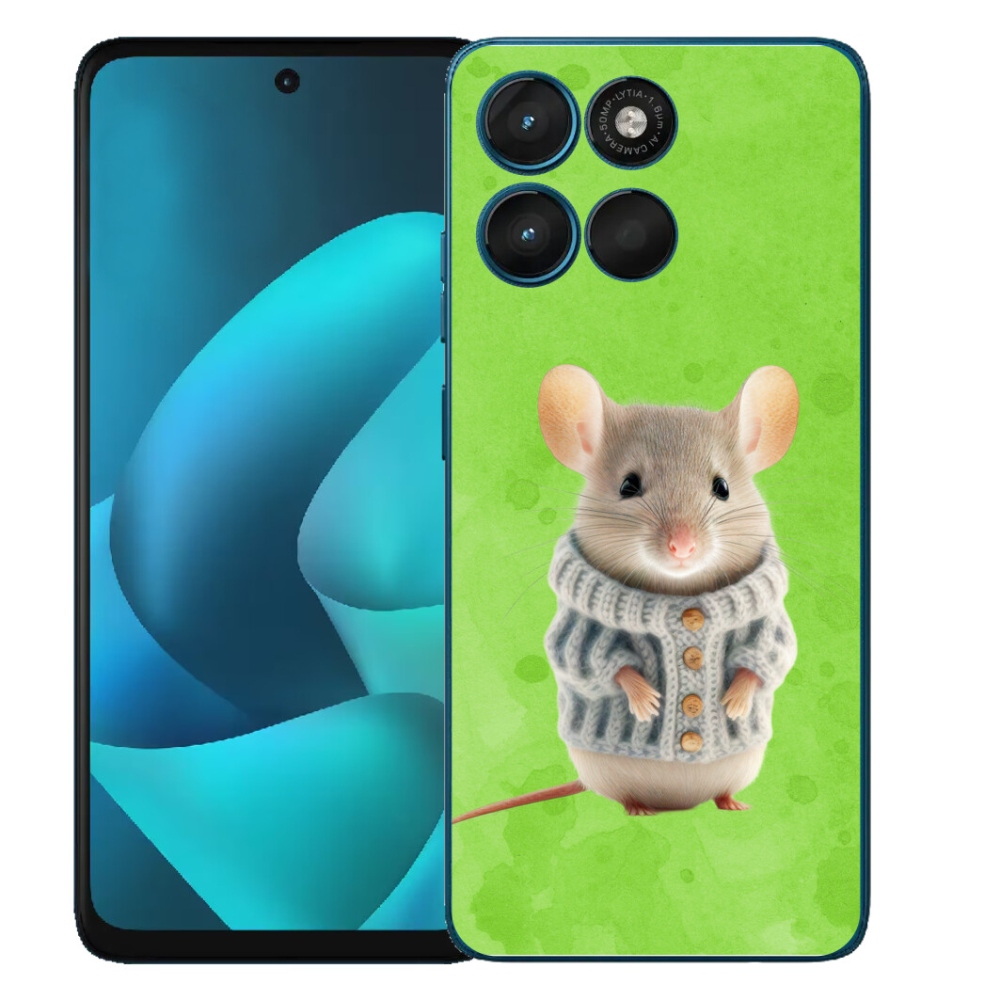 Gélový obal mmCase pre Motorola Moto G57 Power – myška v svetri