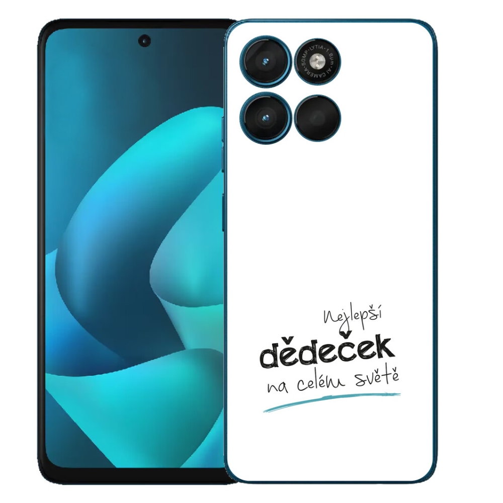 Gélový obal mmCase pre Motorola Moto G57 Power – najlepší „dedko“ 3, biele pozadie